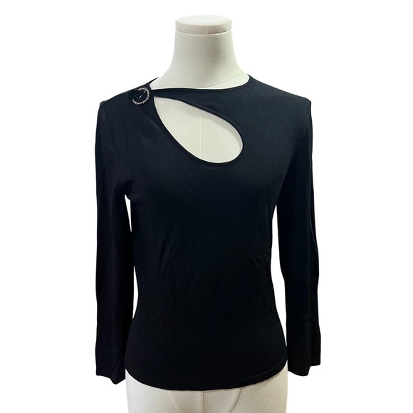 Belldini Tops - Vintage Belldini Black Cutout Ring Detail Top Long Sleeve Y2K Hong Kong Sz S